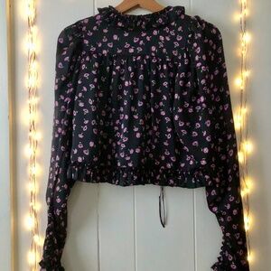 Magda Butrym Silk Toluca Blouse ...Rare Find!